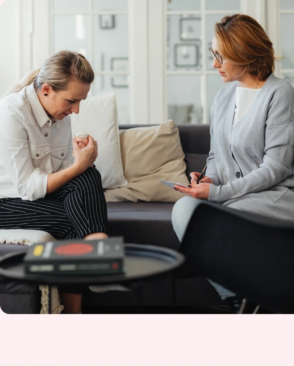 Two clinicians in conversation